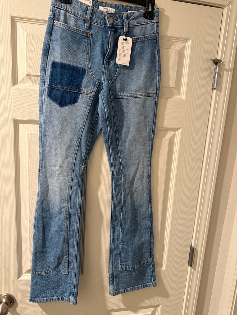 Light Blue Patch Detail Jeans